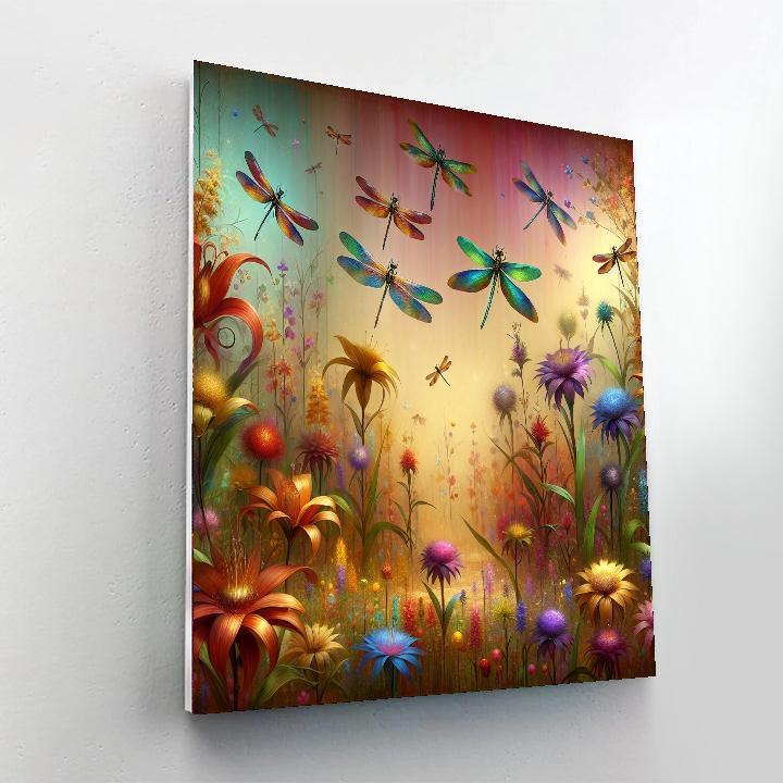 Enchanting Dragonfly Garden Numbered Painting Kits