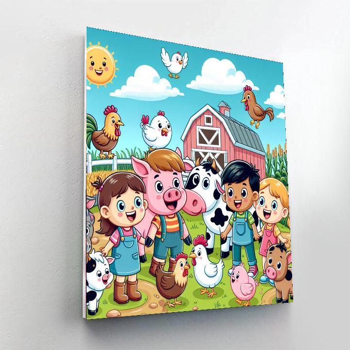Adventurous Farm Friends Paint By Color