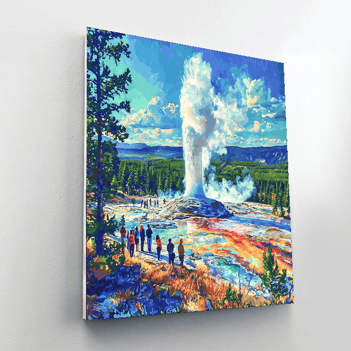 Yellowstone National Park Geysers - Usa DIY Paint By Numbers