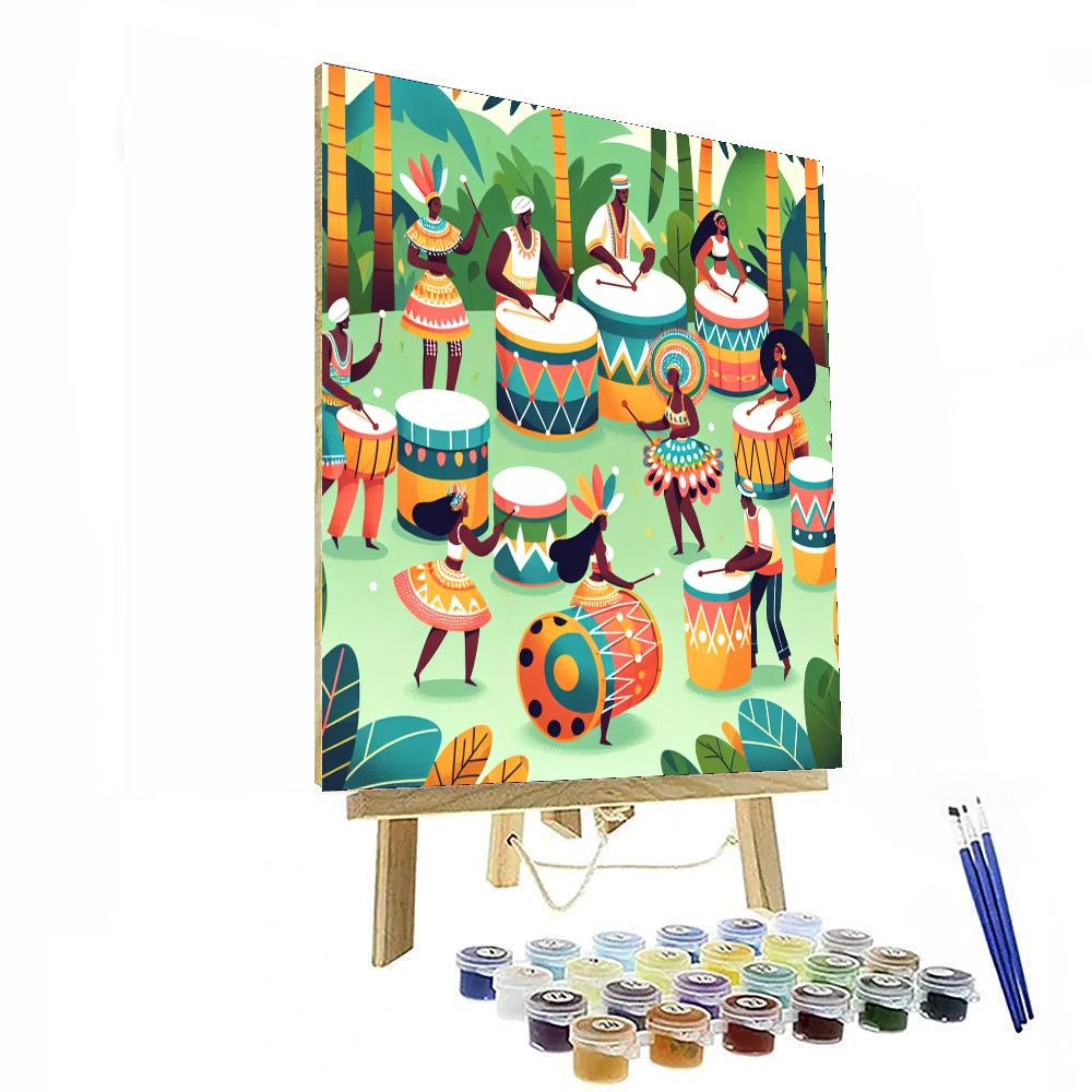 Jungle Drum Festival Paint By Number