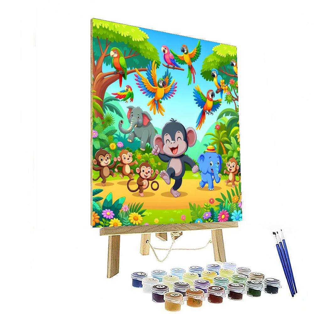 Funky Jungle Jamboree Painting By Numbers Kit