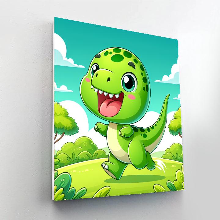 Funky Dinosaur Stomp Numbered Painting Kits