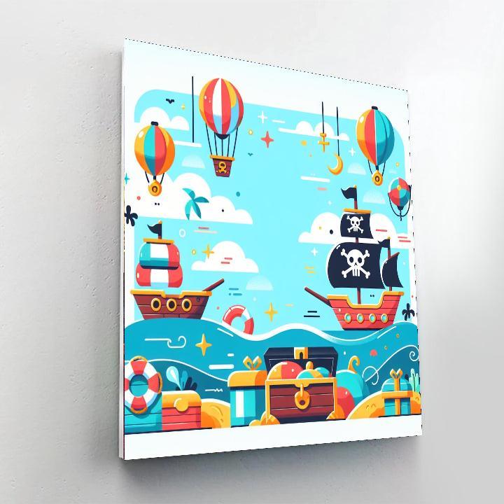 Lively Pirate Party Painting Number Kit