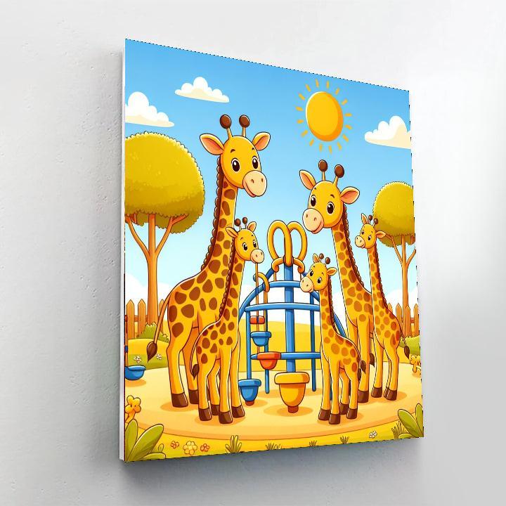 Giggly Giraffes Numbered Painting Kits