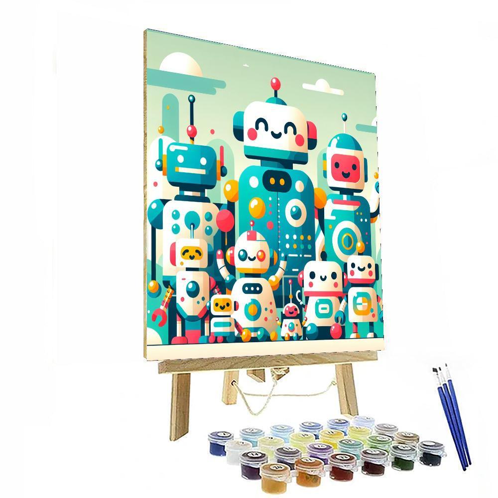 Silly Robot Playground Paint By Number