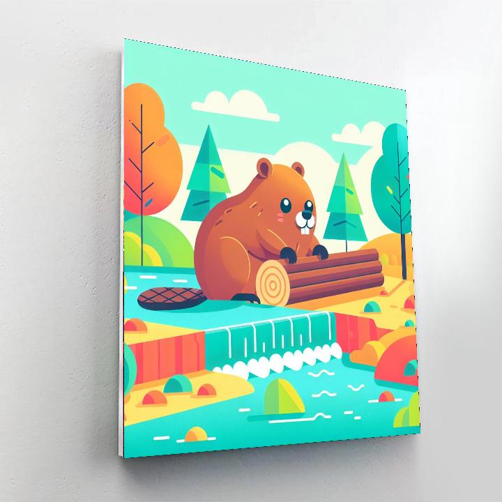 Beaver's Busy Brook Paint By Numbers