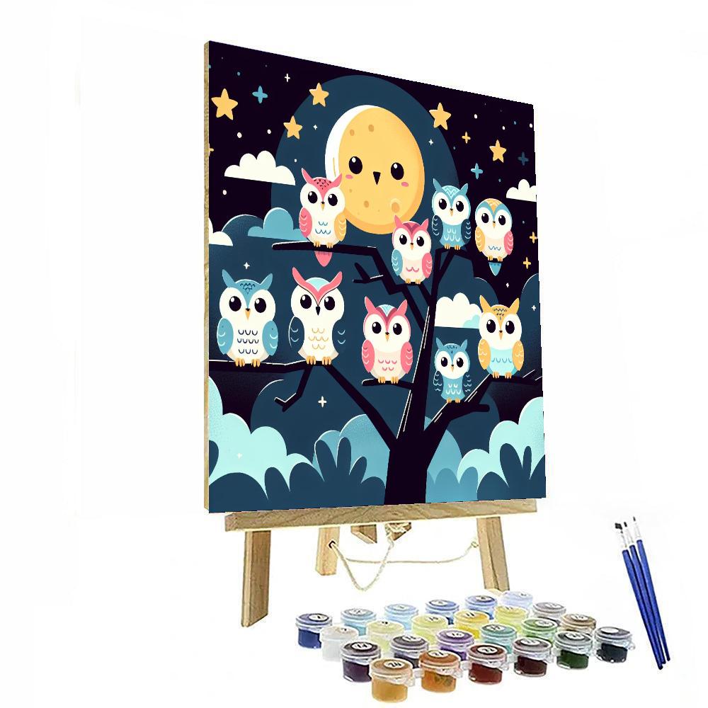Owls Of The Enchanted Grove Paint By Numbers