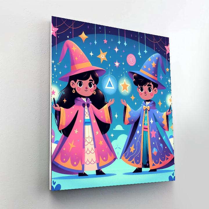 Fantasy Wizard Duel Numbered Painting Kits
