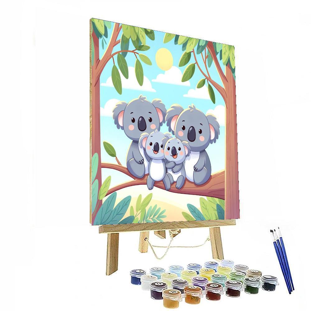 Adorable Koala Family Numbered Painting Kits