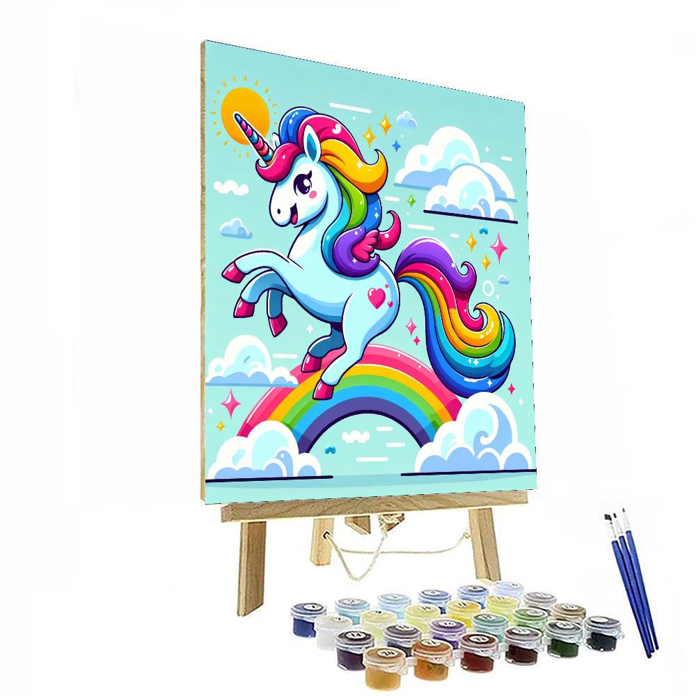 Sassy Rainbow Unicorn Painting By Numbers Kit