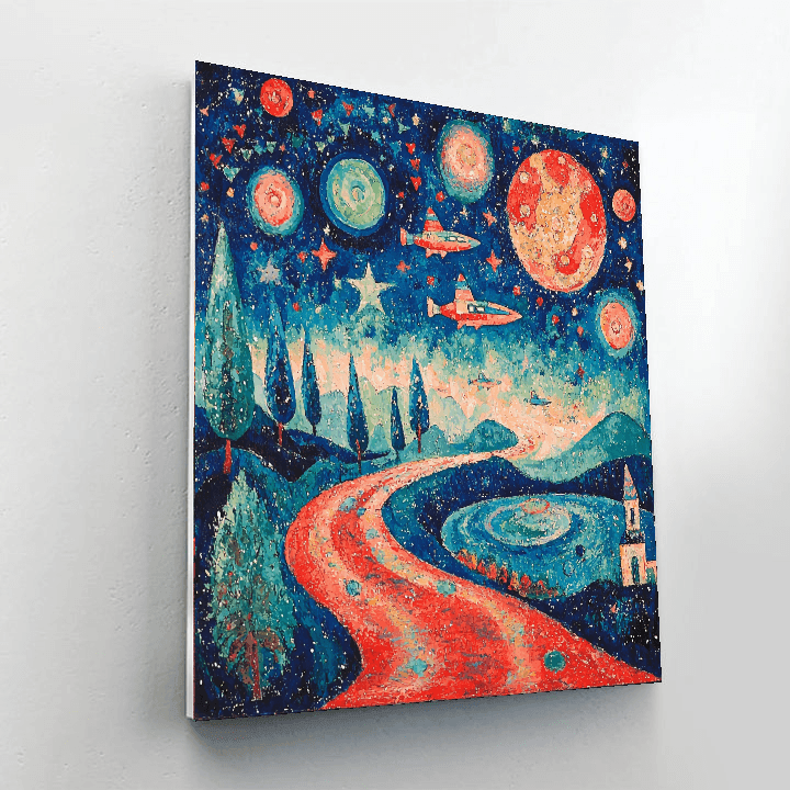Marc Chagall Inspired A Trip To The Stars  Painting By Numbers Kit