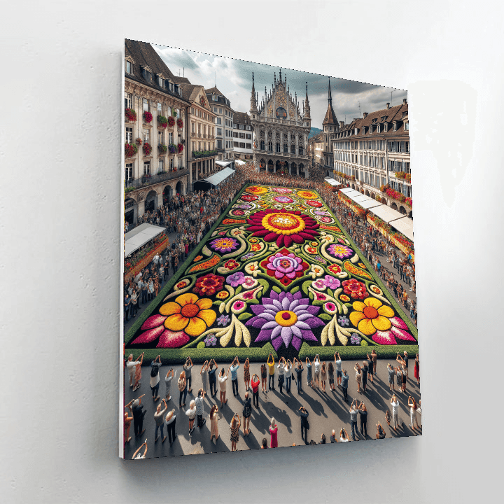 Brussels Flower Carpet - Brussels, Belgium Paint By Color