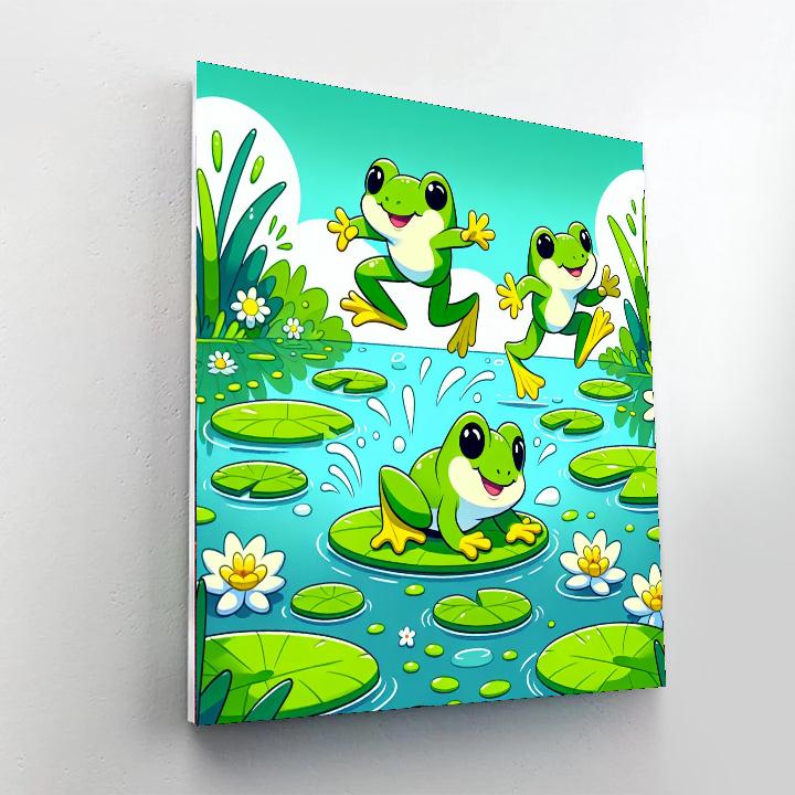 Froggy Frog Fun Painting Number Kit