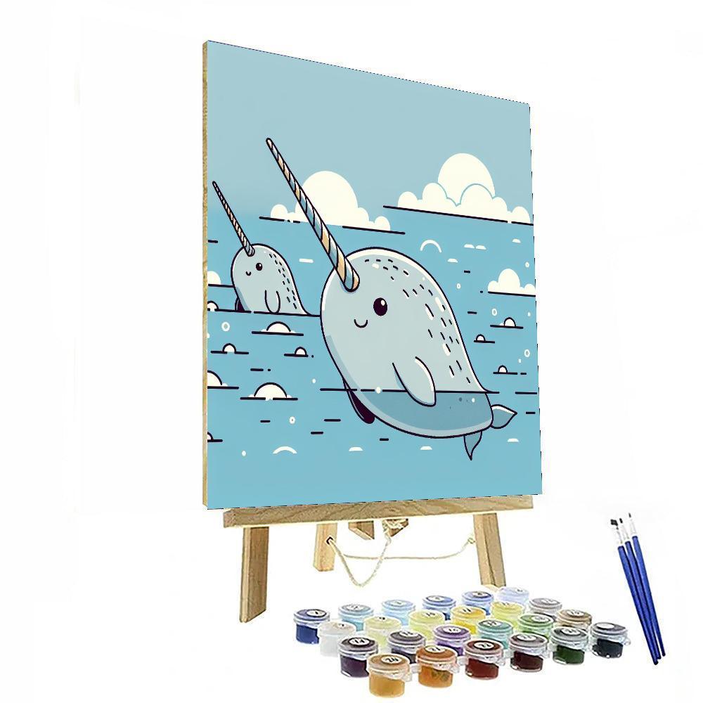 Noble Narwhals Paint By Numbers Art