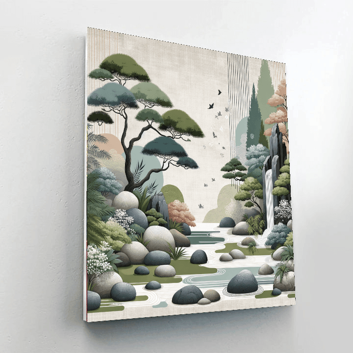 Tranquil Zen Retreat Number Painting