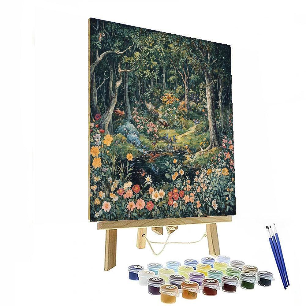 Arthur Rackham Inspired Fantasy Forest Enchantment  Paint By Numbers