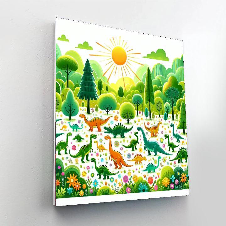 Joyful Dinosaurs Adventure Painting Number Kit