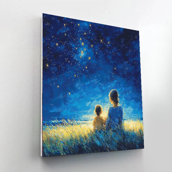 Holding Hands Under Stars Numbered Painting Kits