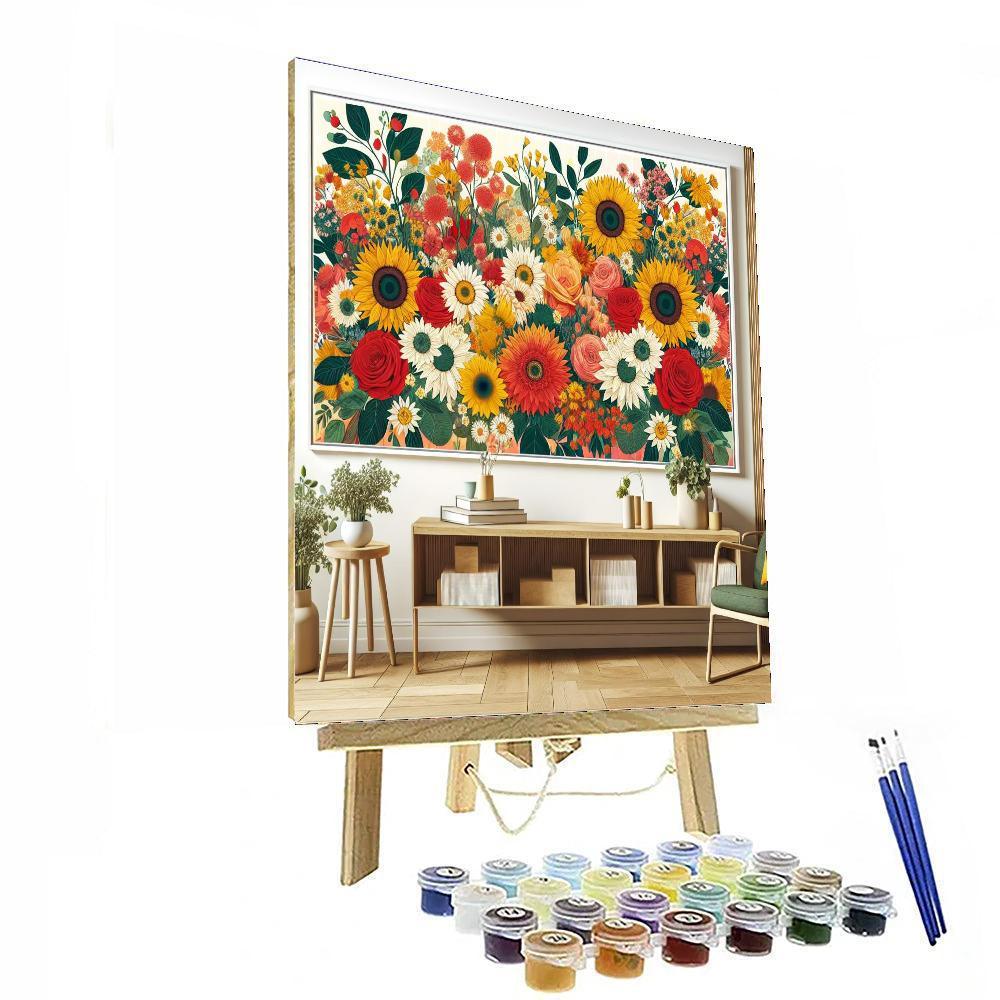 Blooming Floral Arrangements Paint By Numbers Art