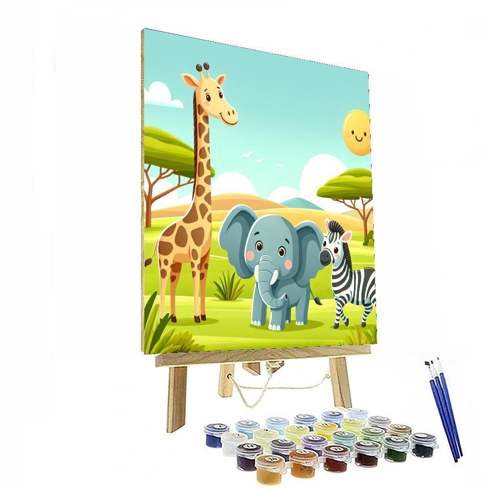 Adventures With Wild Animals Number Painting
