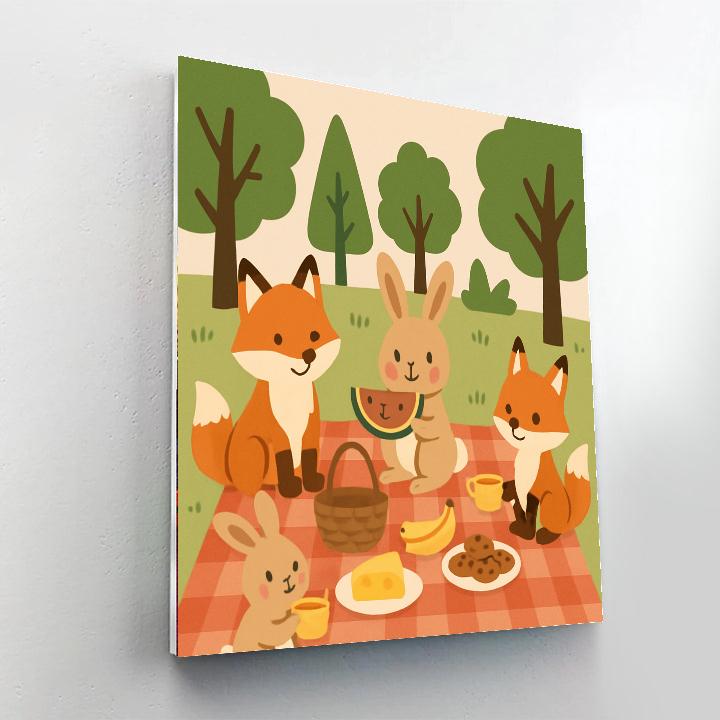 Woodland Critters Picnic DIY Paint By Numbers