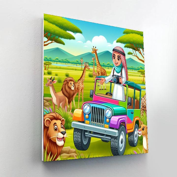 Safari Explorer's Big Adventure Painting Number Kit