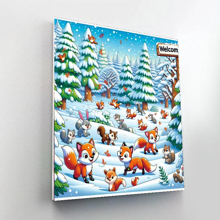Winter Woodland Wonderland Numbered Painting Kits