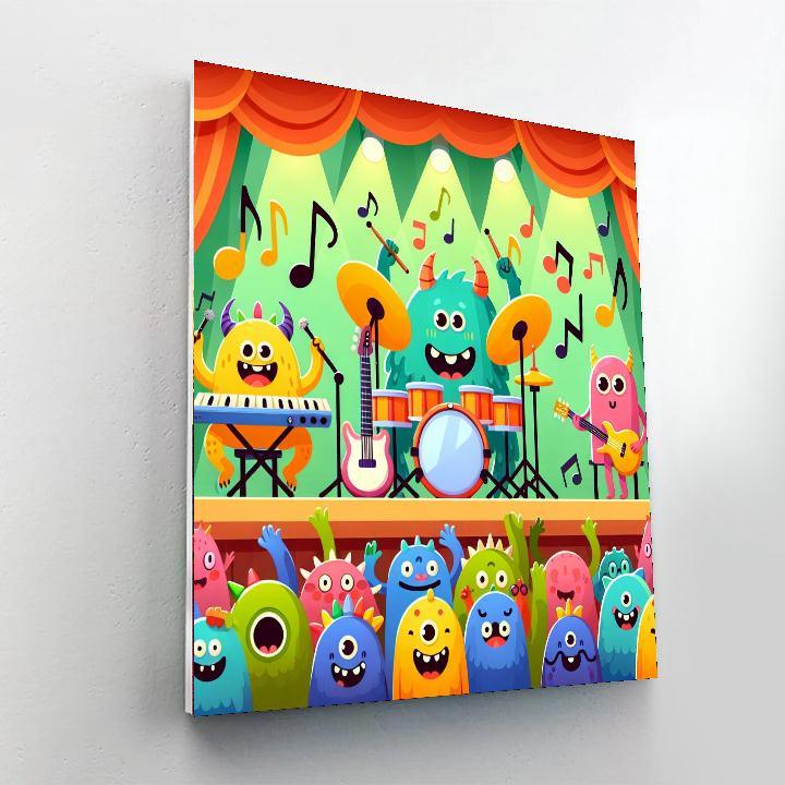 Funky Monster Rock Band Paint By Numbers Art