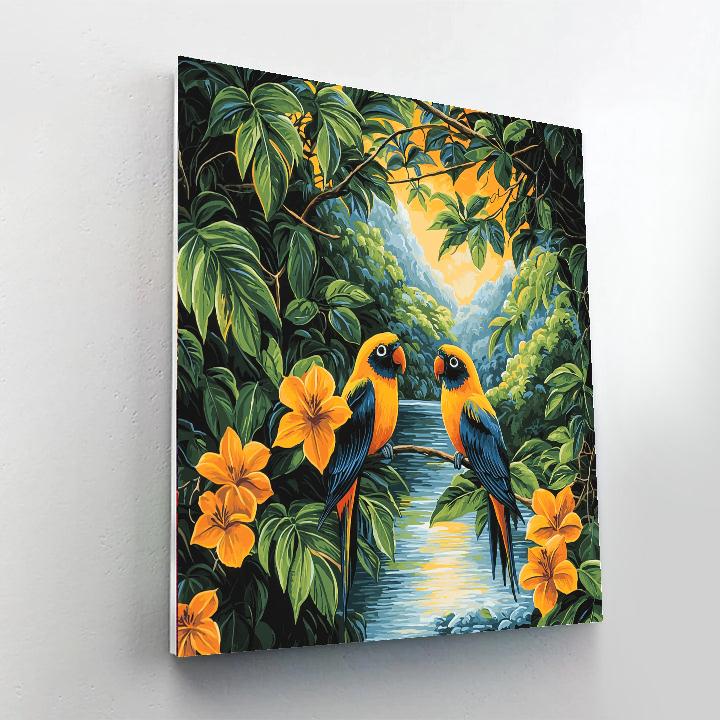 Henri Rousseau Inspired Tropical Elegance  Paint By Numbers Kits
