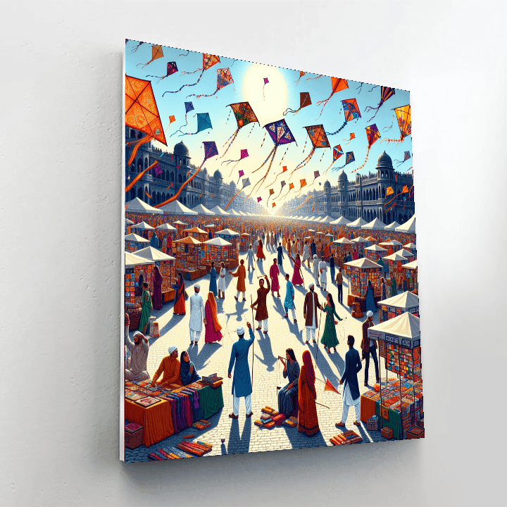 International Kite Festival - Gujarat Number Painting