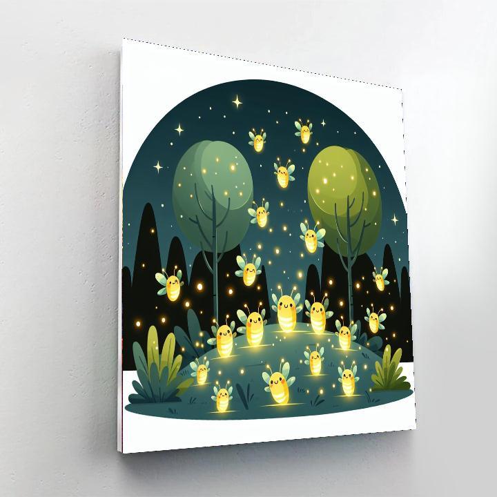 Bright Fireflies Paint By Numbers Kits
