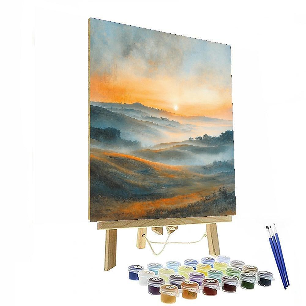 J.M.W. Turner Inspired Misty Morning Glow  Paint By Numbers