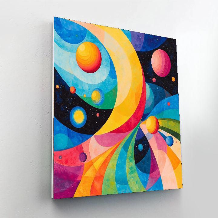 Wassily Kandinsky Inspired Planetary Dance  DIY Paint By Numbers