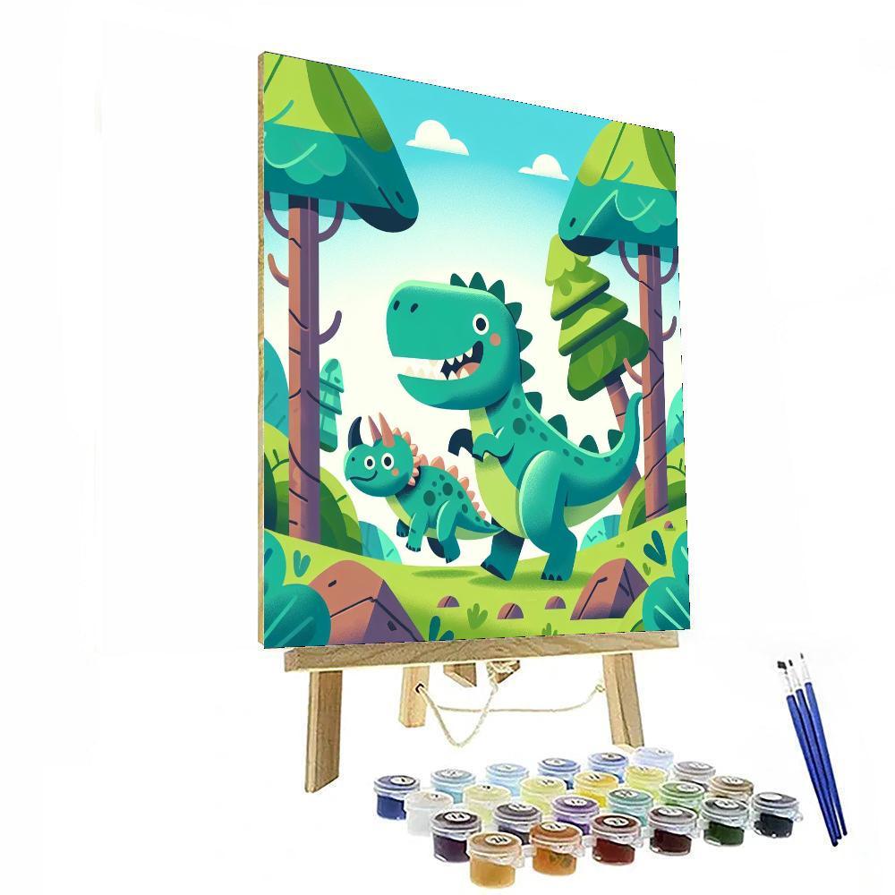 Dino Discovery Day DIY Paint By Numbers