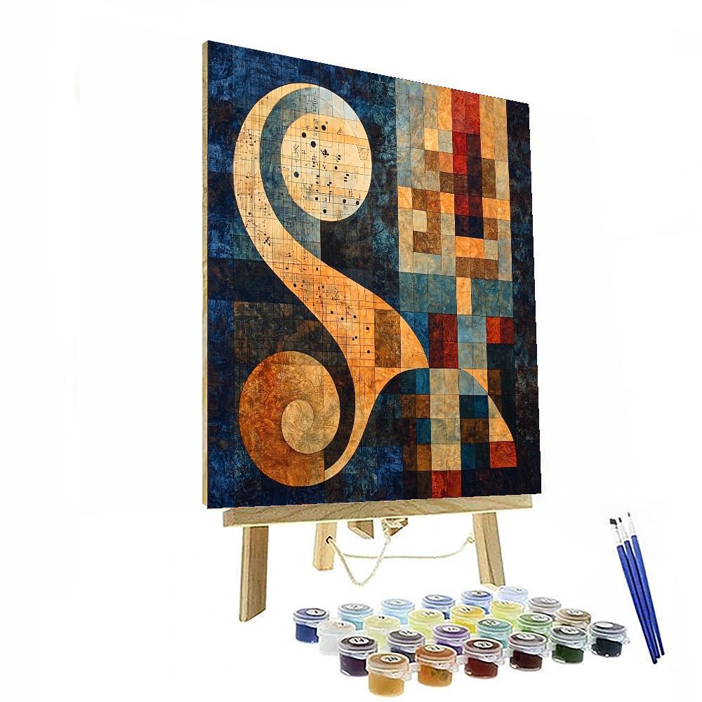 Paul Klee Inspired Rhythm Of Earthly Melodies  Painting Number Kit