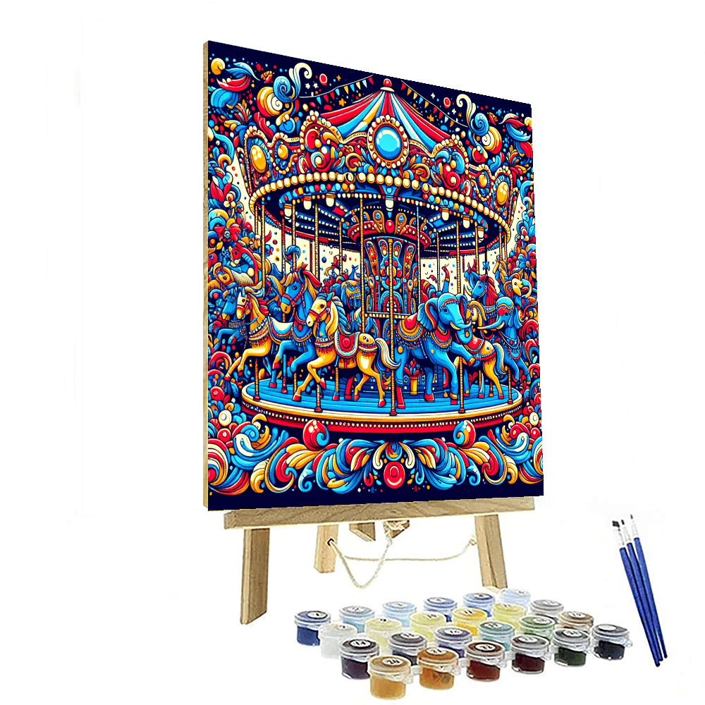Joyful Carousel Ride Paint By Numbers