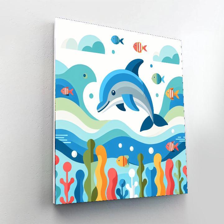 Undersea Adventure Dolphin Painting By Numbers Kit