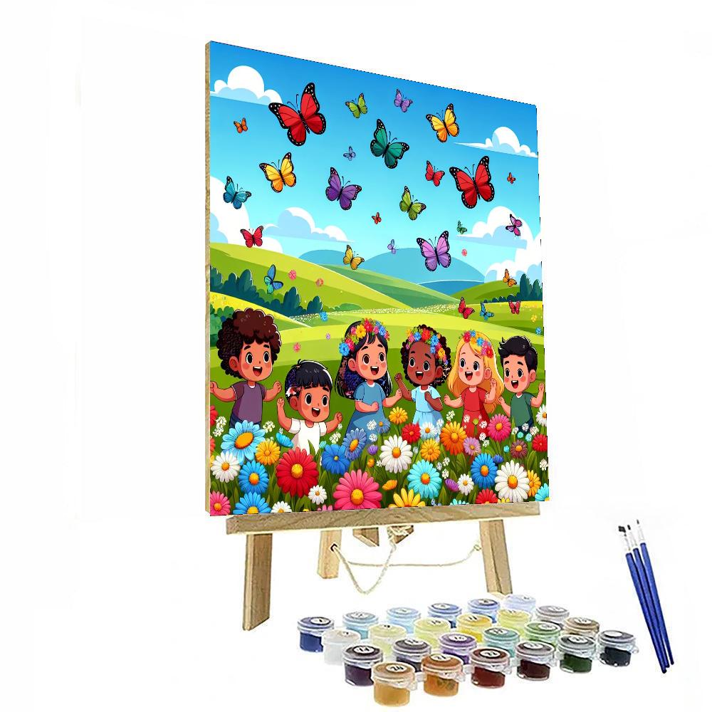 Charming Butterfly Fields Painting Number Kit