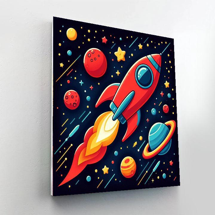 Space Explorer Rocket Adventure Paint By Color