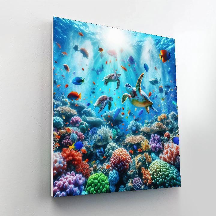 Under The Ocean Magic Painting By Numbers Kit