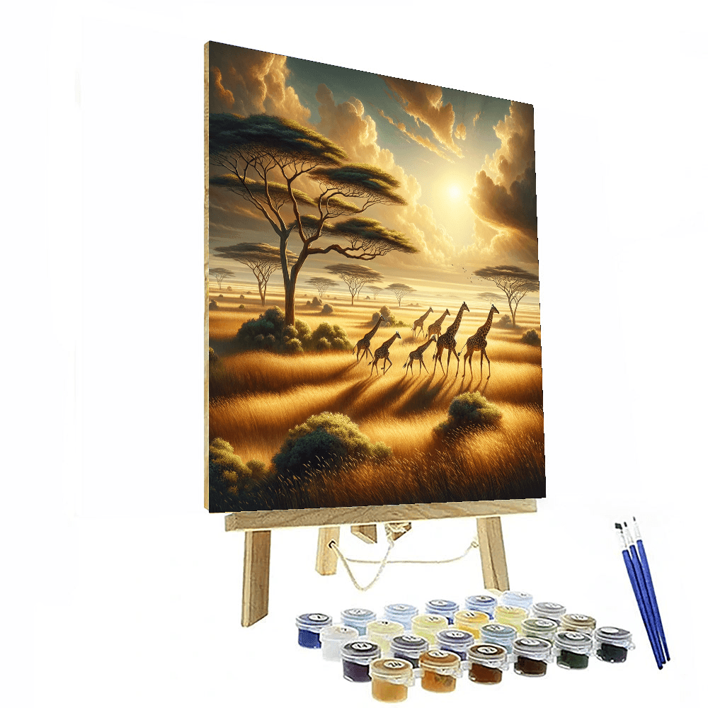 Giraffe's Savannah DIY Paint By Numbers