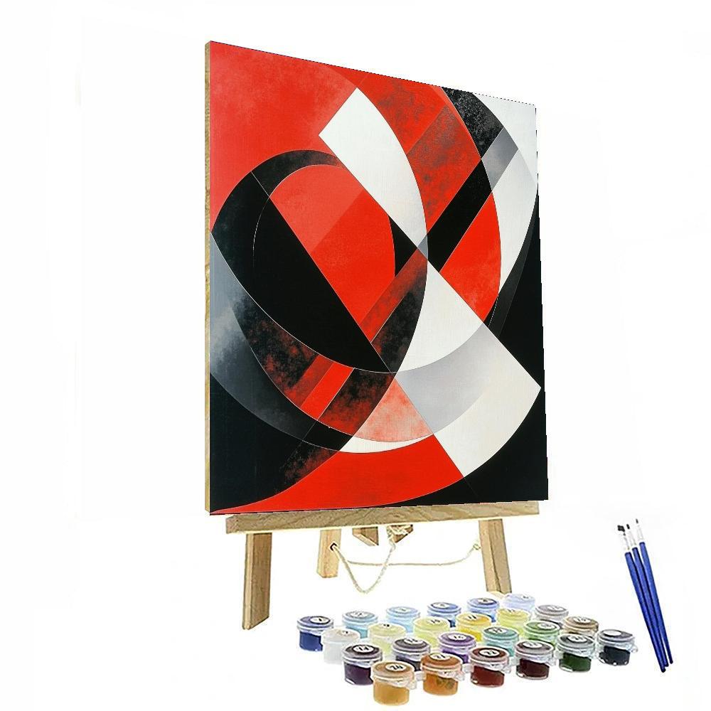 Kazimir Malevich Inspired Bold Intersection  Painting Number Kit
