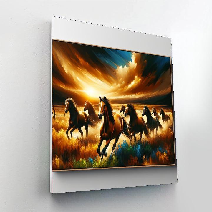 Majestic Wild Horse Run Paint By Numbers Art