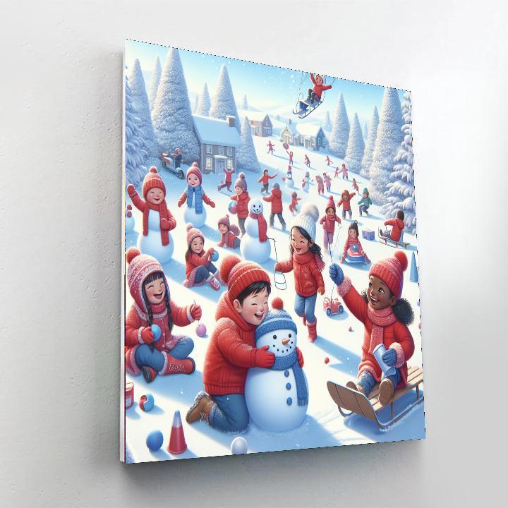 Joyful Winter Adventure Painting By Numbers Kit