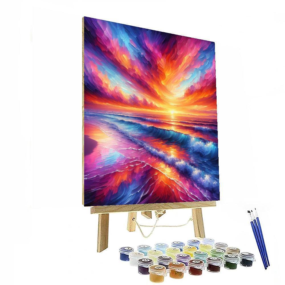 Ocean Sunset Dreamscape Numbered Painting Kits
