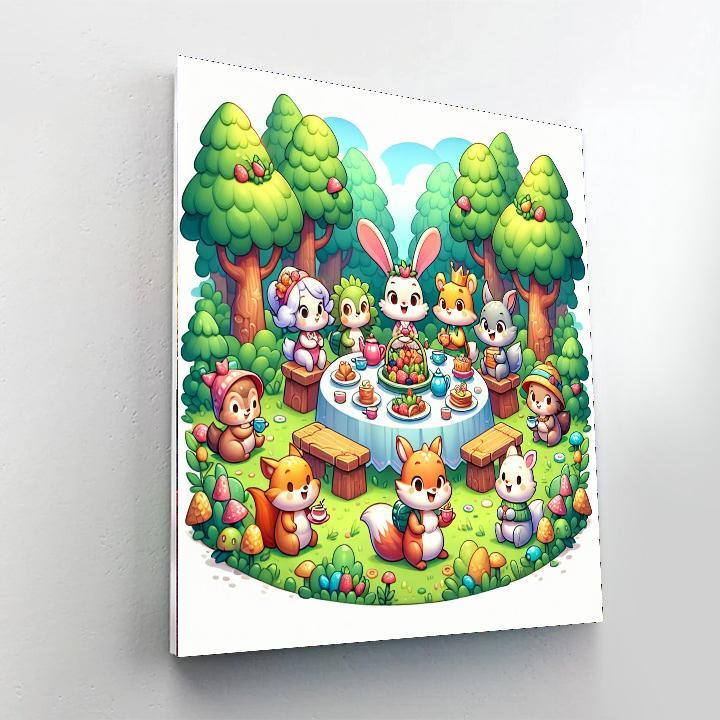 Magical Forest Tea Party Paint By Number