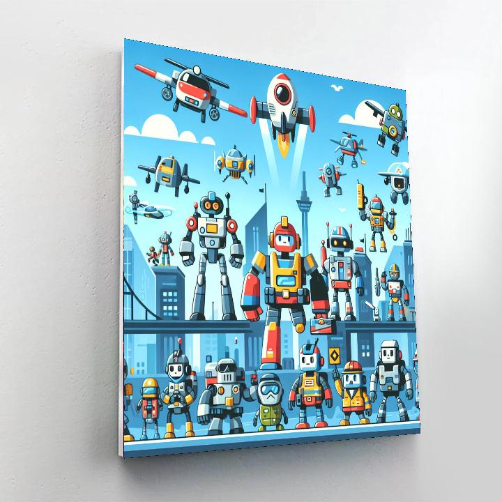 Robot Ranger Rescue Painting Number Kit