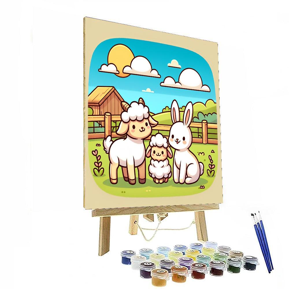 Petting Zoo Paradise Painting Number Kit