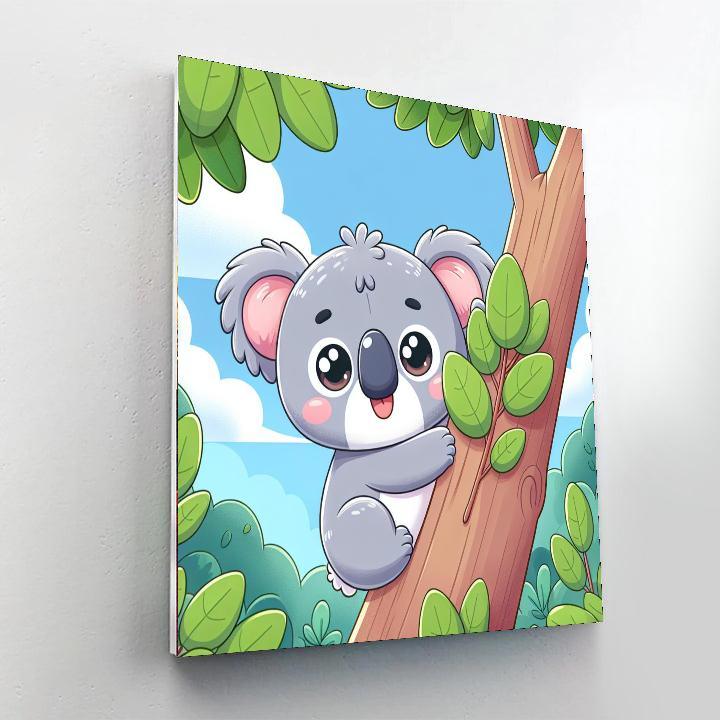 Curious Koala Climber Paint By Number