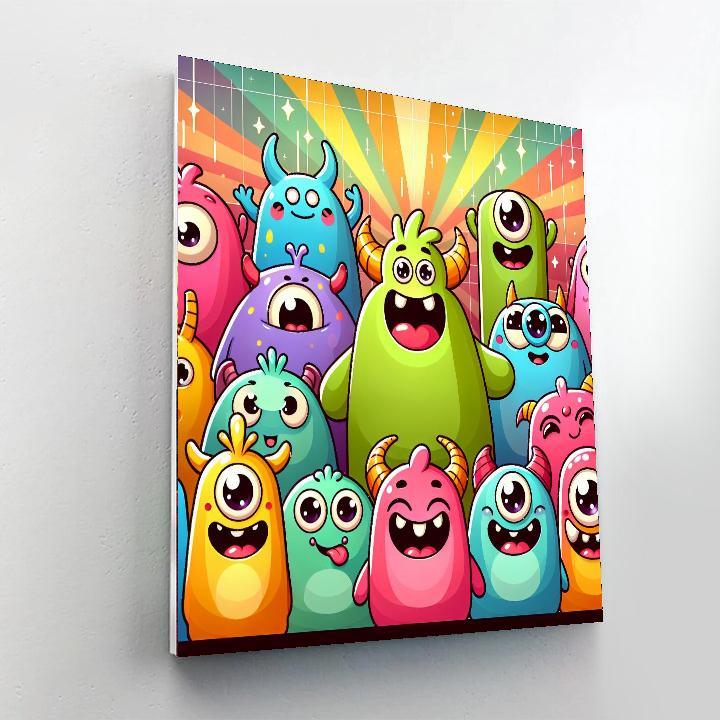 Silly Monster Mayhem Paint By Numbers Art